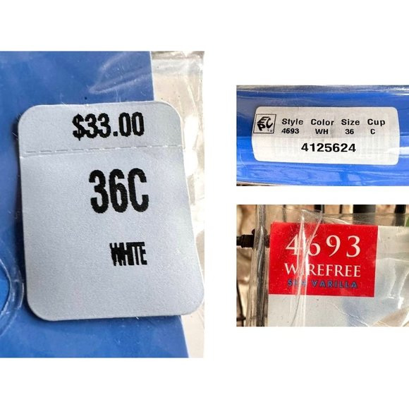 New Playtex 18 Hour Original Comfort Strap Wirefree Bra Sz 36C Floral La… - Picture 4 of 12